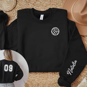 Custom Name Volleyball Sweatshirt, Personalized Volleyball Tee, Volley ball Player Gift, High School Volleyball Sweatshirt, Teen Volleyball