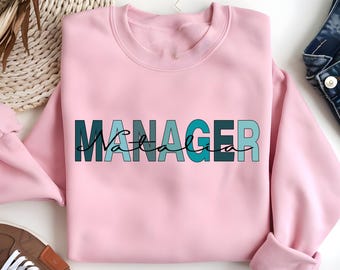 Personalized Manager Sweatshirt: Custom Name Pullover
