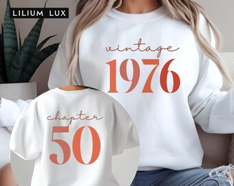 Vintage 1976 Chapter 50 Sweatshirt, 50th Birthday Gift