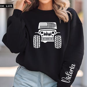 American Flag Offroad 4WD Sweatshirt, Jeep Lover Gift image 8
