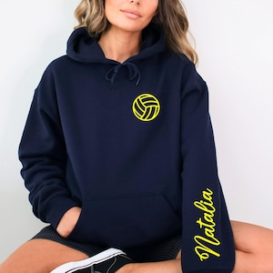 Custom Name Volleyball Sweatshirt, Personalized Volleyball Sweatshirt, Volleyball Player Gift, High School Volleyball Tee, Teen Volleyball