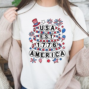America 1776 Est Shirt, USA Est 1776 Shirt, America Shirt, Fourth of July Shirt, 4th of July Shirt, Patriotic Shirt, Red White and Blue, USA