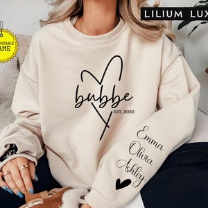 Personalized Grandma Sweatshirt With Names: Bubbe Gift