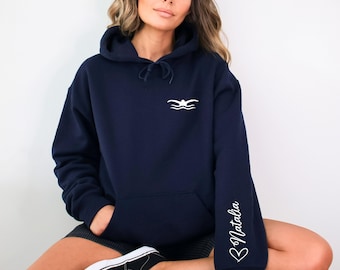 Personalized Swimmer Sweatshirt, Swimmer Mom Sweatshirt, Swimmer Tee, Game Day Swimmer, Gift For Swimmer, Gift for Her, Swimming Tee