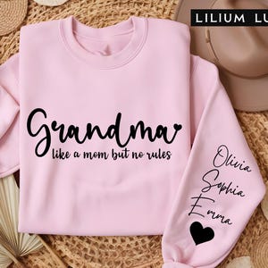 Personalized Grandma Sweatshirt: Custom Nana Gift