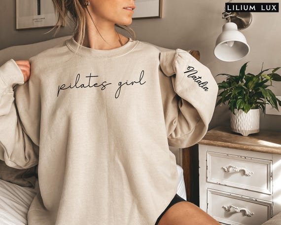 Custom Pilates Girl Sweatshirt, Workout Pilates Lover Gift