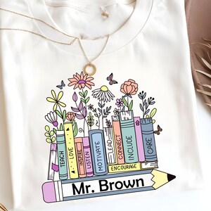 Comfort Colors® Custom Teacher Shirt, Personalized Teacher Name Shirt, Teacher Appreciation Gifts, Back to School Shirt, Teacher Name Shirt