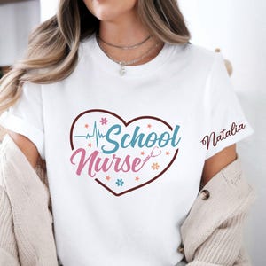 Custom School Nurse T-Shirt: Personalized Back To School Gift