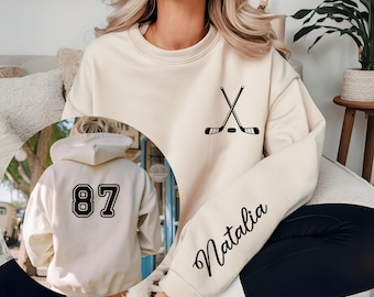 Personalized Hockey Sweatshirt: Custom Name Team Hoodie