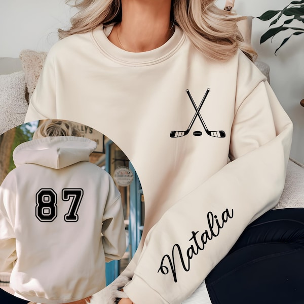 Personalized Hockey Sweatshirt: Custom Name Team Hoodie