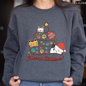 Meowy Christmas Sweatshirt main image 1