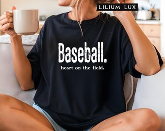 Baseball Game Day Shirt, Sports Mom Fan Gift, Heart on The Field Shirt