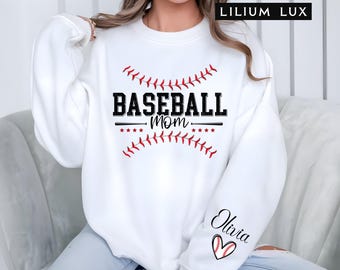 Sudadera personalizada para mamá de béisbol: nombres de niños, regalo para el día del partido