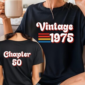 Vintage 1975 50th Birthday Shirt: Retro Style Tee