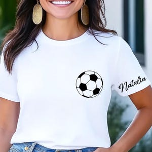Custom Soccer Shirt, Soccer Graphic Tees, Personalized Soccer T-Shirt, Soccer Season Mama Shirt, Gift For Soccer Lover, Soccer Game Day Tee