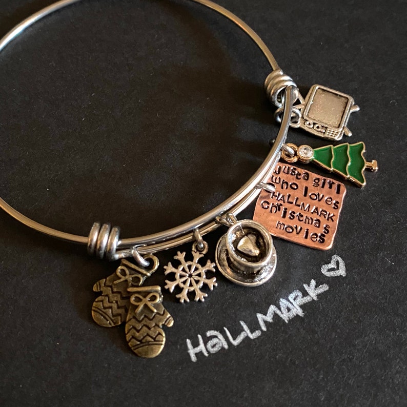 Hallmark christmas movies charm bracelet stainless steel Etsy