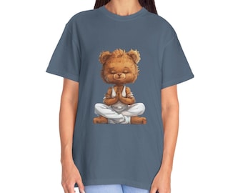 Yoga Bear T-shirt, Bear T-shirt gift, Teddy-bear tee, Women's Bear T-Shirt, Women's Yoga T-Shirt, Female Yoga T-Shirt, Cool Gift for Her