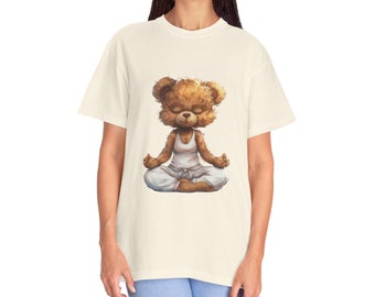 Yoga Bear T-shirt, Bear T-shirt gift, Teddy-bear tee, Women's Bear T-Shirt, Women's Yoga T-Shirt, Female Yoga T-Shirt, Cool Gift for Her
