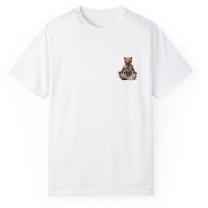 Yoga Bear T-shirt, Funny Bear Tee, Relaxing Graphic Tee, Yoga Lover Gift, Meditation T-shirt, Cute Animal Shirt, Zen Apparel, Calm Bear Tee