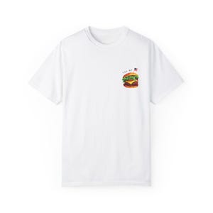 Cheeseburger T-shirt, Burger Lover Shirt, Cool BBQ Graphic Tee, Grill Master Apparel, Funny Meat Lover Shirt, BBQ King Graphic Tee