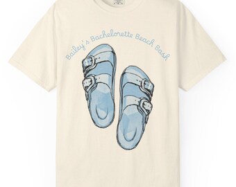 Personalized Beach Vibes T-Shirt: Garment-Dyed Ring-Spun Cotton