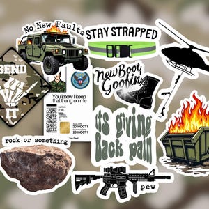 Funny Military Sticker Pack 2 (2 Inches, Vinyl)