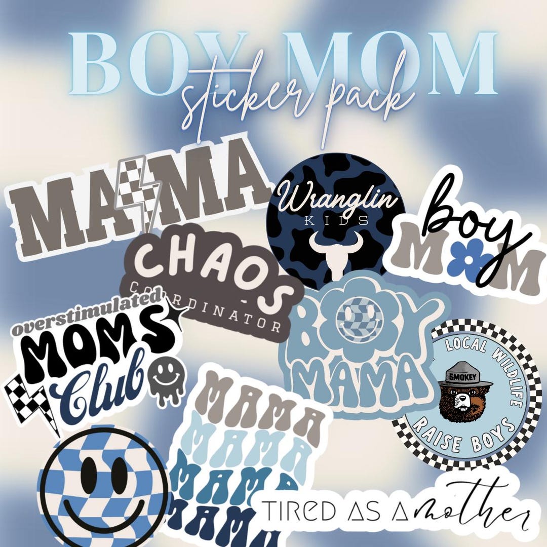Boy Mom Sticker Pack (10 Pack) - Etsy