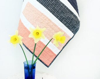 Modern Quilts and Pillows -  CHALKBOARD + CORAL