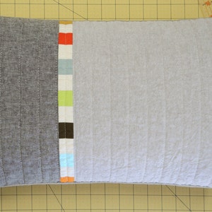 Modern Lumbar Pillow - Linen Triptych Multi