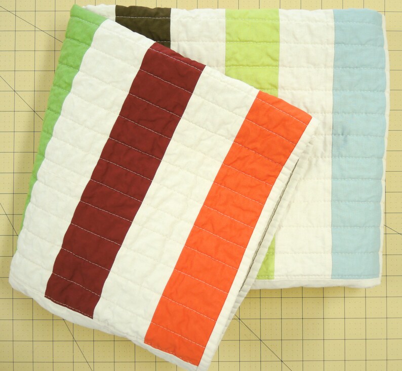 Modern Quilt Baby Blanket Picket Multi Etsy