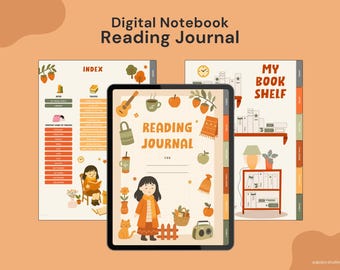 Sweet Reads – Digital Reading Journal PDF | A5 Book Tracker, Review Log, Reading Challenge | Printable & Tablet-Friendly | Instant Download