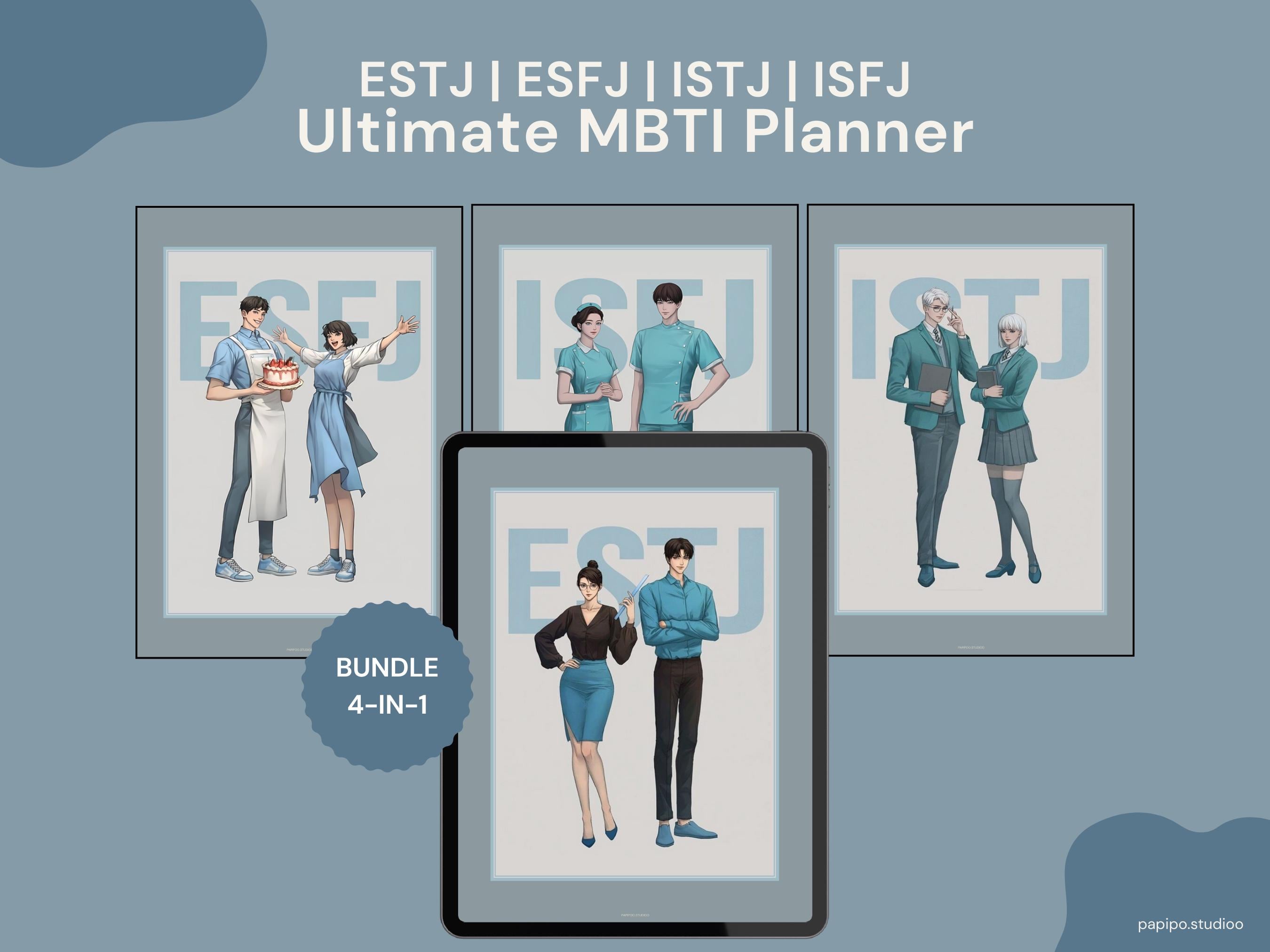 MBTI Digital Planner, MBTI Planner | Estj, Esfj, Istj, Isfj - Ultimate Productivity & Organization Tool Planner, Planner for iPad, Tablet