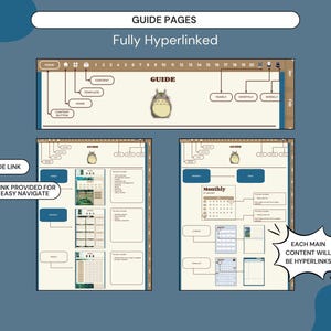 Studio Ghibli Digital Planner | Hyperlinked PDF Notebook (Instant Download) afbeelding 9