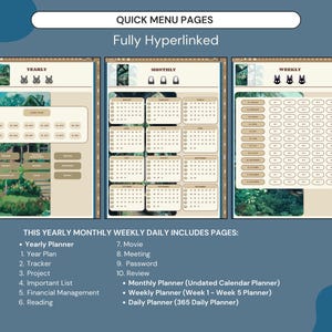Studio Ghibli Digital Planner | Hyperlinked PDF Notebook (Instant Download) afbeelding 8