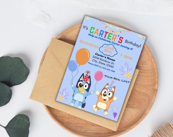 Bluey Birthday Invitation