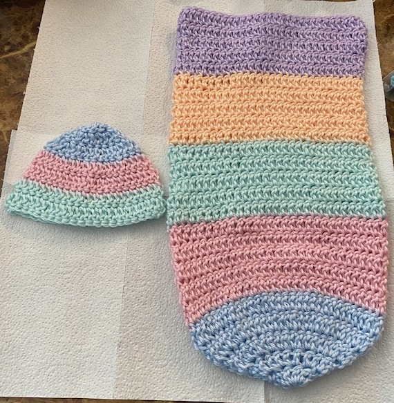 Spring Baby Swaddle and Hat Pattern