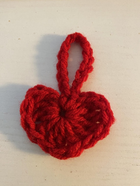 Crochet Heart Ornament Pattern