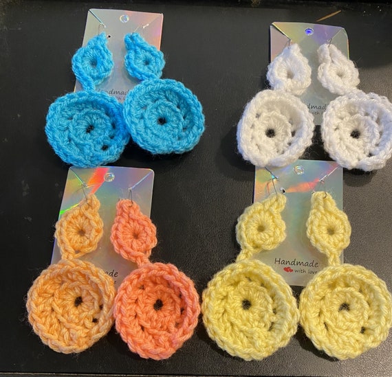 Crochet 2 Circle Earring Pattern