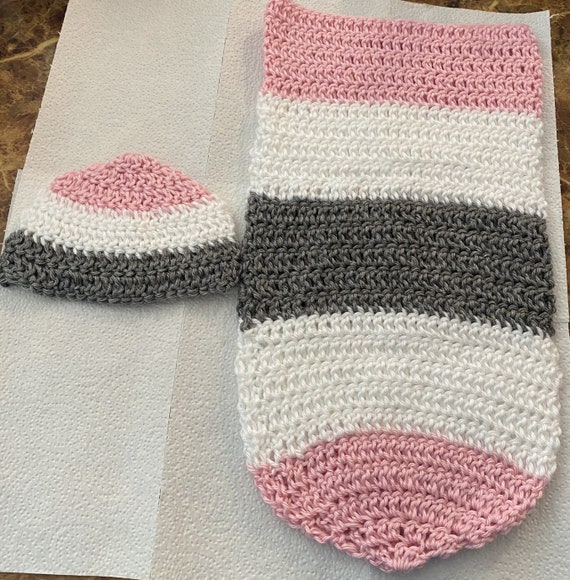 Pink, Baby Girl Swaddle and Hat Pattern