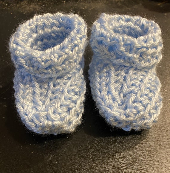 Crochet Boy Baby Booties