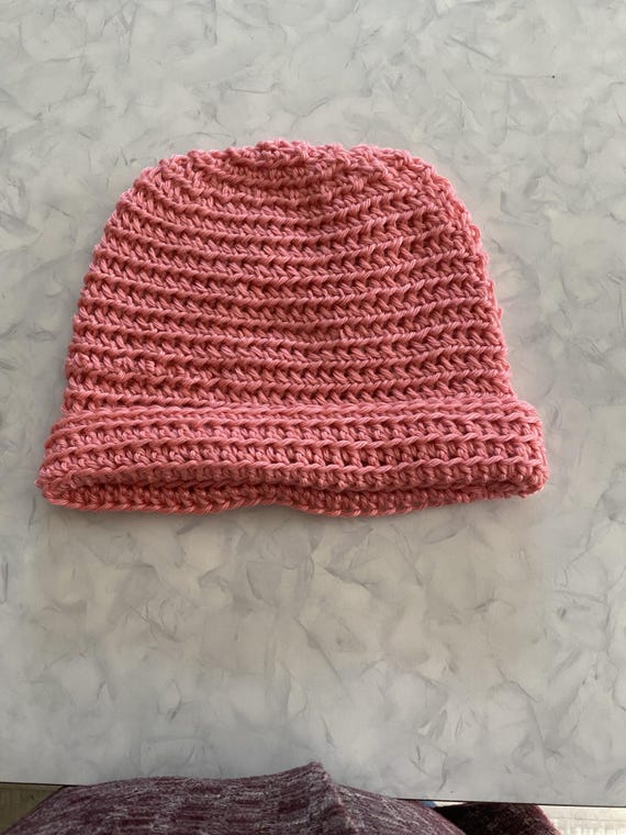 Handmade Pink Crochet Soft Beanie