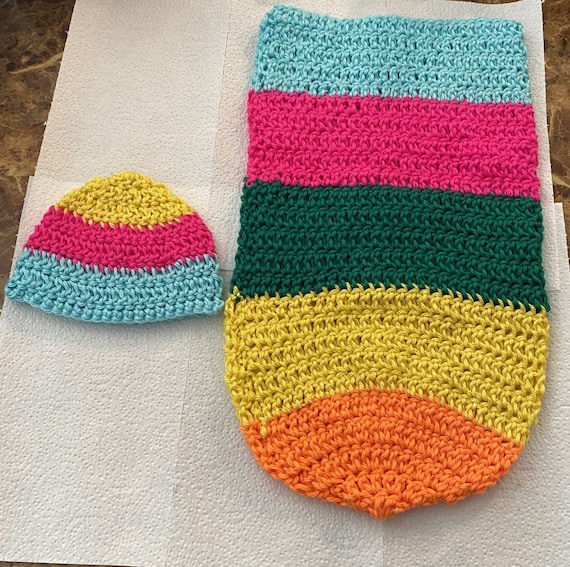 Summer Baby Swaddle and Hat Pattern