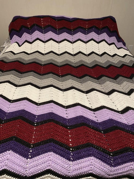 Large Crochet Afghan Pattern Purple