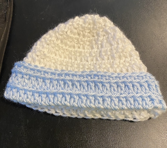 Crochet Cuffed Baby Boy Beanie