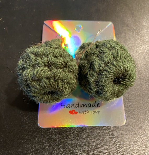Christmas Ball Earrings in Green