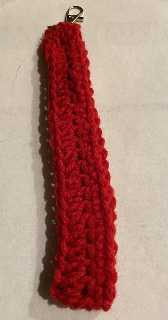 Handmade, Crochet Christmas Lanyard Keychain
