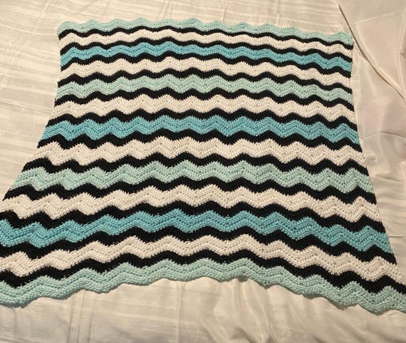 Green Blue Baby Blanket Crochet Pattern