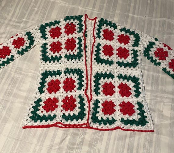 Granny Square Christmas Sweater Crochet Pattern