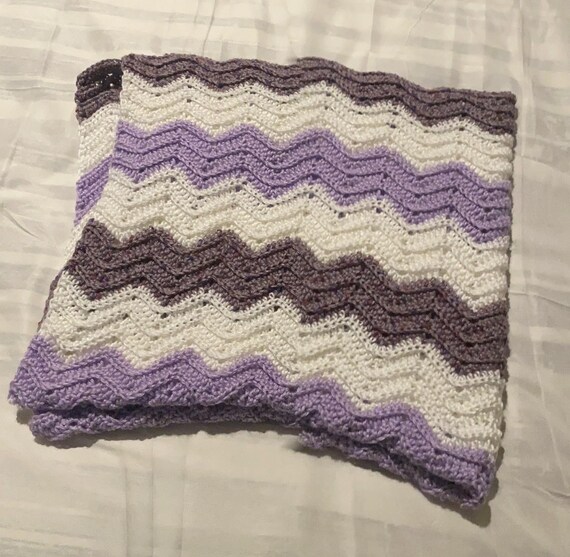 Purple Speckled Baby Blanket Crochet Pattern