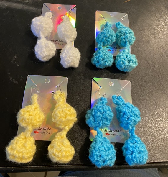 Double Ball Crochet Earrings Pattern